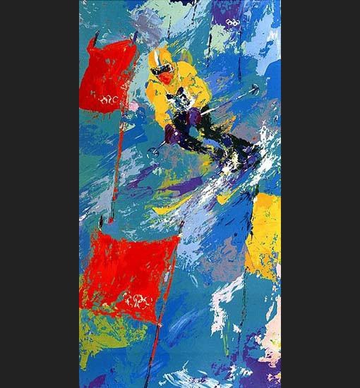 Leroy Neiman Winter Olympic Skiing